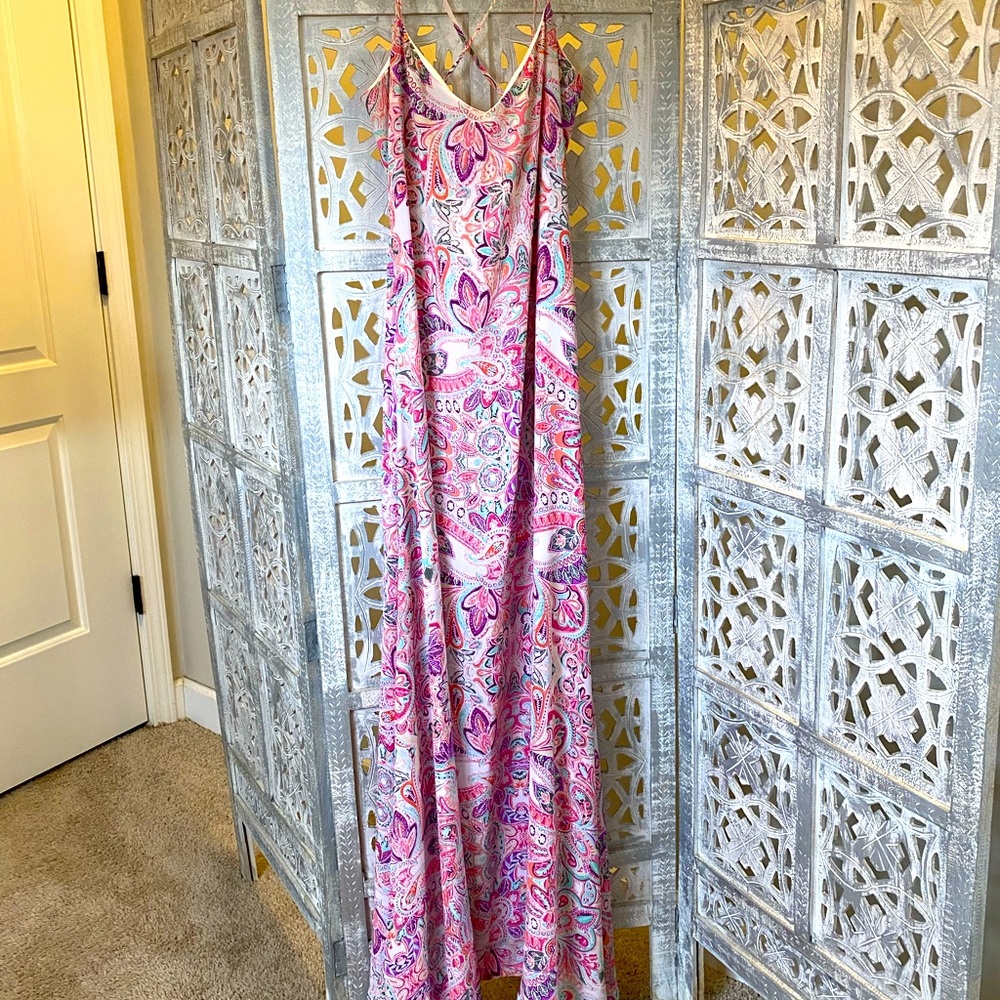 Maxi paisley print dress